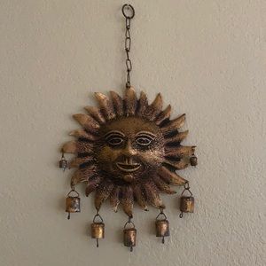 Aged Bronze Sun Wind-Chime